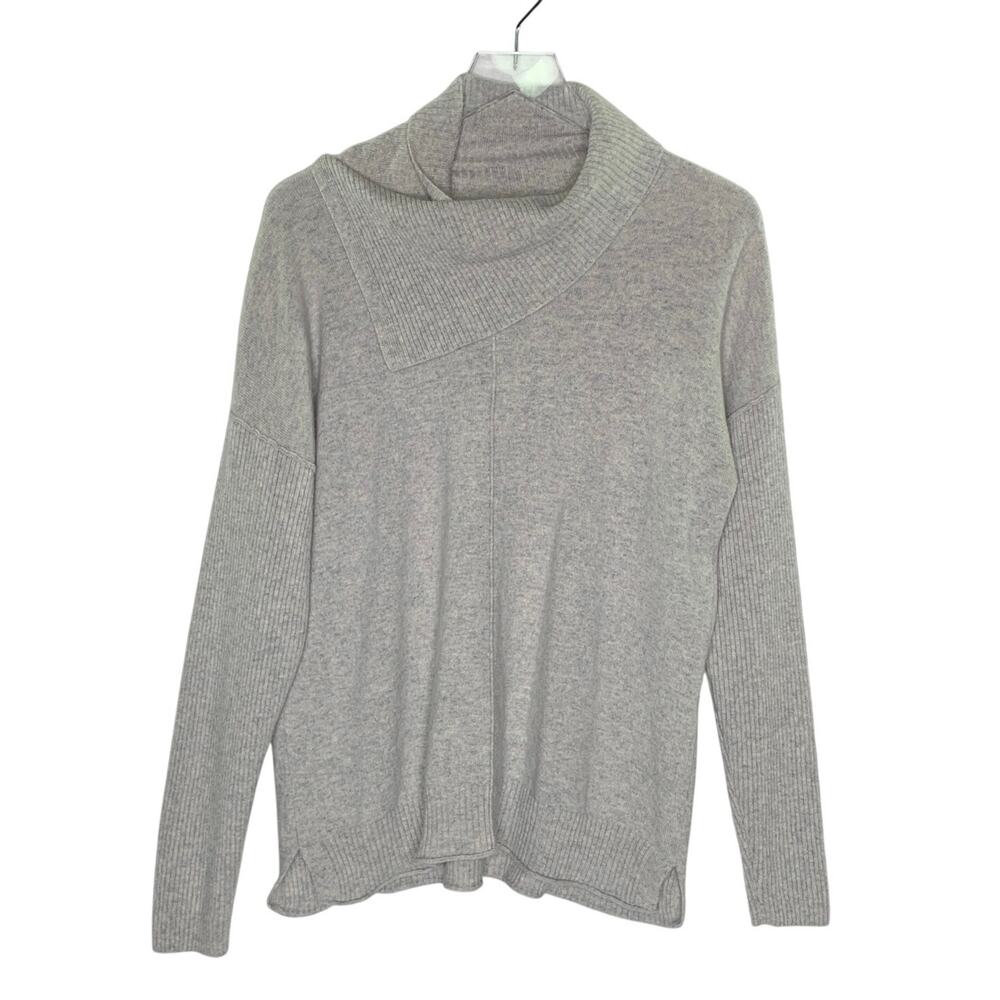 Sundance Womens Gray Cowl Neck Sweater L 100% Cashmere Luxury